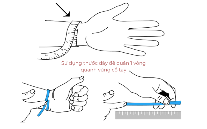 cách đo đồng hồ cho người cổ tay nhỏ